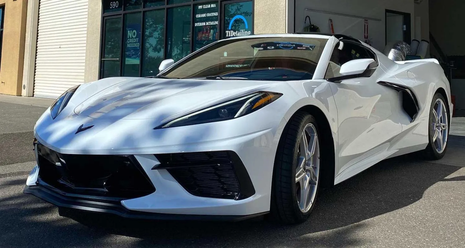 White sports car